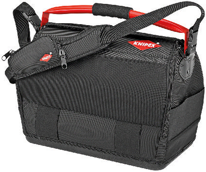 Borsa portautensili Knipex LightPack in poliestere nero/rosso 300 x 300 x 380 mm