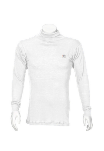 Triffic Turtleneck long sleeve Solid Bodydry t-shirt turtleneck long sleeves White M