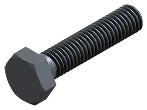 DIN 960 Partially Threaded Metric Fine Hexagon Head Bolt, Plain, Class 8.8