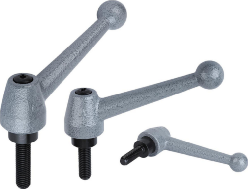 Clamping levers, external thread