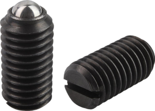 Spring plungers with slot and ball, standard spring force, long version