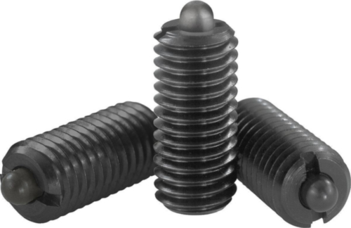 Spring plungers with hexagon socket and thrust pin, standard spring force