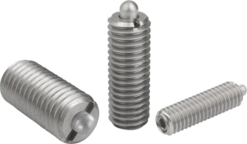 Spring plungers with hexagon socket and thrust pin, standard spring force