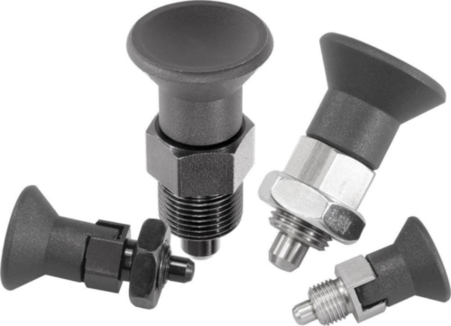 Indexing plungers, lockout type, without locknut