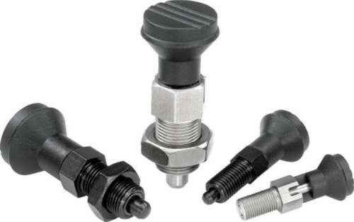 Indexing plungers, high, non-lockout type, with locknut