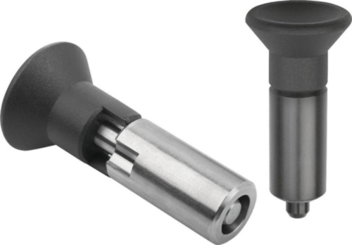 Indexing plungers without collar, without locking slot