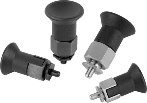 Indexing plungers for thin-walled parts, non-lockout type
