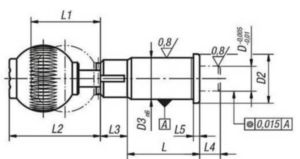 KIPP Precision indexing plungers with cylindrical pin, lockable Stal, kula rękojeści termoplast czarna/szara