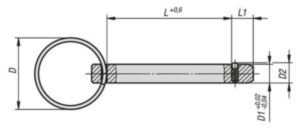 KIPP Locking pins with key ring Otel / otel inoxidabil