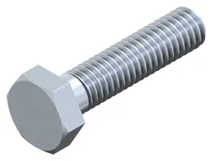 DIN 933 Fully Threaded Metric Hexagon Head Bolt, Zinc Flake Cr6+ Free, Class 8.8 M5X12