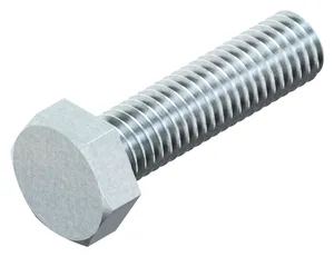 ISO 8676 Fully Threaded Metric Fine Hexagon Head Screw, Zinc Plated, Class 8.8