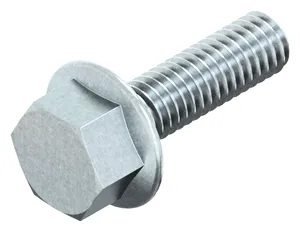 DIN 6921 Hexagon Flange Bolt with Non-serrated Flange, Zinc Plated Yellow Passivated, Class 8.8