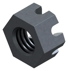 Hexagon thin slotted and castle nut (old type) DIN 937 Steel Plain 17H