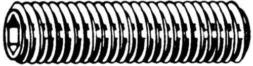 Hexagon socket set screw with flat point ≈ ISO 4026 MF ISO≈4026 Steel Right Plain 45H M10X1,00X35