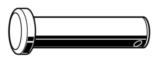 Clevis pin with head and split pin hole ASME ASME B18.8.1 Carbon steel Plain