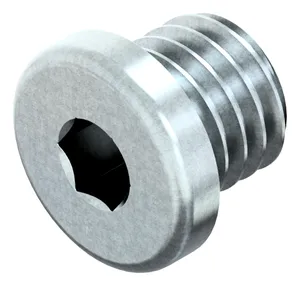 Hexagon socket screw plug with collar, pipe thread DIN 908 Steel Zinc plated