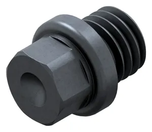 Hexagon head screw plug with collar, pipe thread DIN 910 Steel Plain