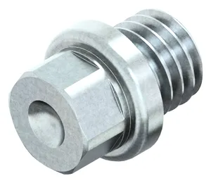 Hexagon head screw plug with collar MF DIN 910 Steel Zinc plated