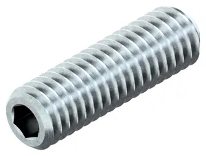 Hexagon socket set screw with cup point DIN 916 Steel Zinc plated 45H M4X10