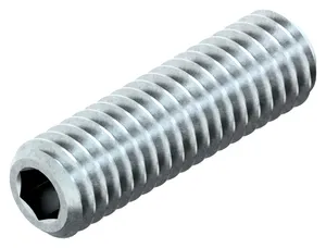 Hexagon socket set screw with flat end DIN 913 Steel Zinc plated 45H