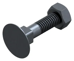 Flat countersunk square neck bolt with long square with hexagon nut DIN 605/555 Steel Plain 4.6