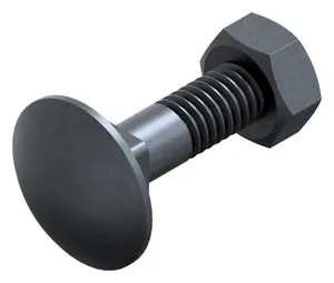 Carriage bolt with hexagon nut DIN 603/555 Steel Plain 4.8