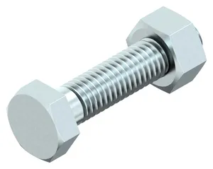 Hexagon head bolt with hexagon nut DIN 601/555 Steel Zinc plated 4.8