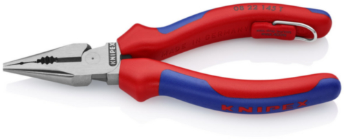 Alicate combinado tipo agulha Knipex com cabo Ponta reta Aço Preto Atramentizado 145mm