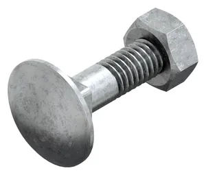 Carriage bolt with hexagon nut DIN 603/555 Steel Hot dip galvanized 4.8