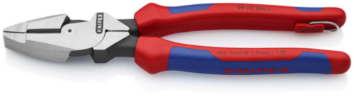 Knipex Lineman's Pliers with Tether Straight Tip Black Atramentized 240mm