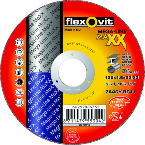 Flexovit Cutting wheel ZA46Y 180X1,6X22,23