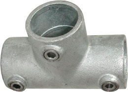 Tee long type 104 Cast iron Hot dip galvanized C-42,4mm
