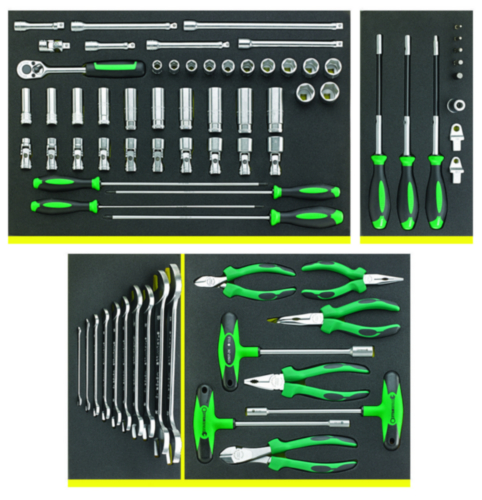 Stahlwille Kit AOG para aeronaves en carro de herramientas 13221 WT/TS L.381mm An.581mm Al.455mm 206 pzs.