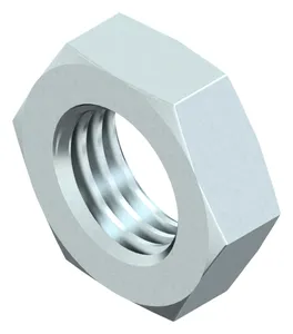 Hexagon thin nut, turned DIN 439 2 Free-cutting steel Zinc plated with thick Cr(III) passivation 04 turned