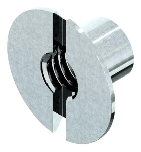 Slotted countersunk nut Free-cutting steel Zinc plated