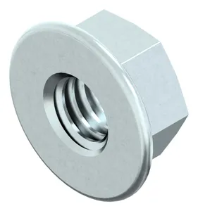 Porca sextavada com flange DIN ≈6923 Aço Zincado 8 M5