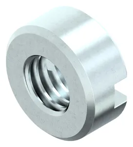 Slotted round nut DIN 546 Free-cutting steel Zinc plated M3