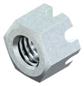 Hexagon slotted and castle nut DIN 935-1 Steel Zinc plated 4