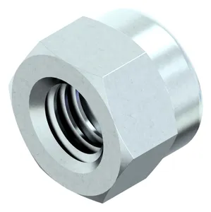 Prevailing torque type hexagon nut with non-metallic insert, high type DIN 982 Steel Zinc plated 8