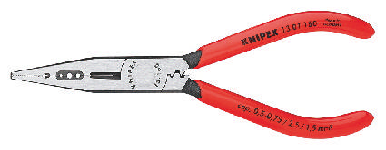 Knipex Electricians' Pliers plastic coated black atramentized 160 mm (self-service card/blister)