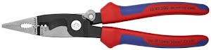Electric installation pliers length 200 mm polished multi-component handles with