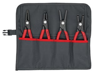 Precision circlip pliers set 4-part in roll-up pouch 19-60 mm KNIPEX