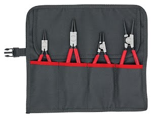 Circlip pliers set 4-part in roll-up pouch 10-60 mm KNIPEX