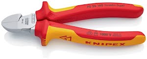Side cutter length 160 mm chrome-plated head multi-component handles VDE KNIPEX