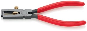 Stripping pliers length 160 mm polished plastic coated with opening spring KNIPE