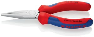 Long-nose pliers overall length 140 mm shape 1 multi-component handles KNIPEX