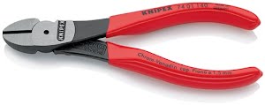 Power side cutter length 140 mm polished shape 0 plastic-coated KNIPEX