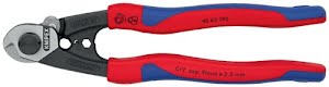 Cisaille à câble métallique longueur 190 mm poli gaines multicomposant KNIPEX