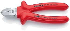 Side cutter length 160 mm dip-insulated KNIPEX