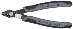 Electronic side cutter Super-Knips® length 125 mm shape 7 facet no burnished KNI